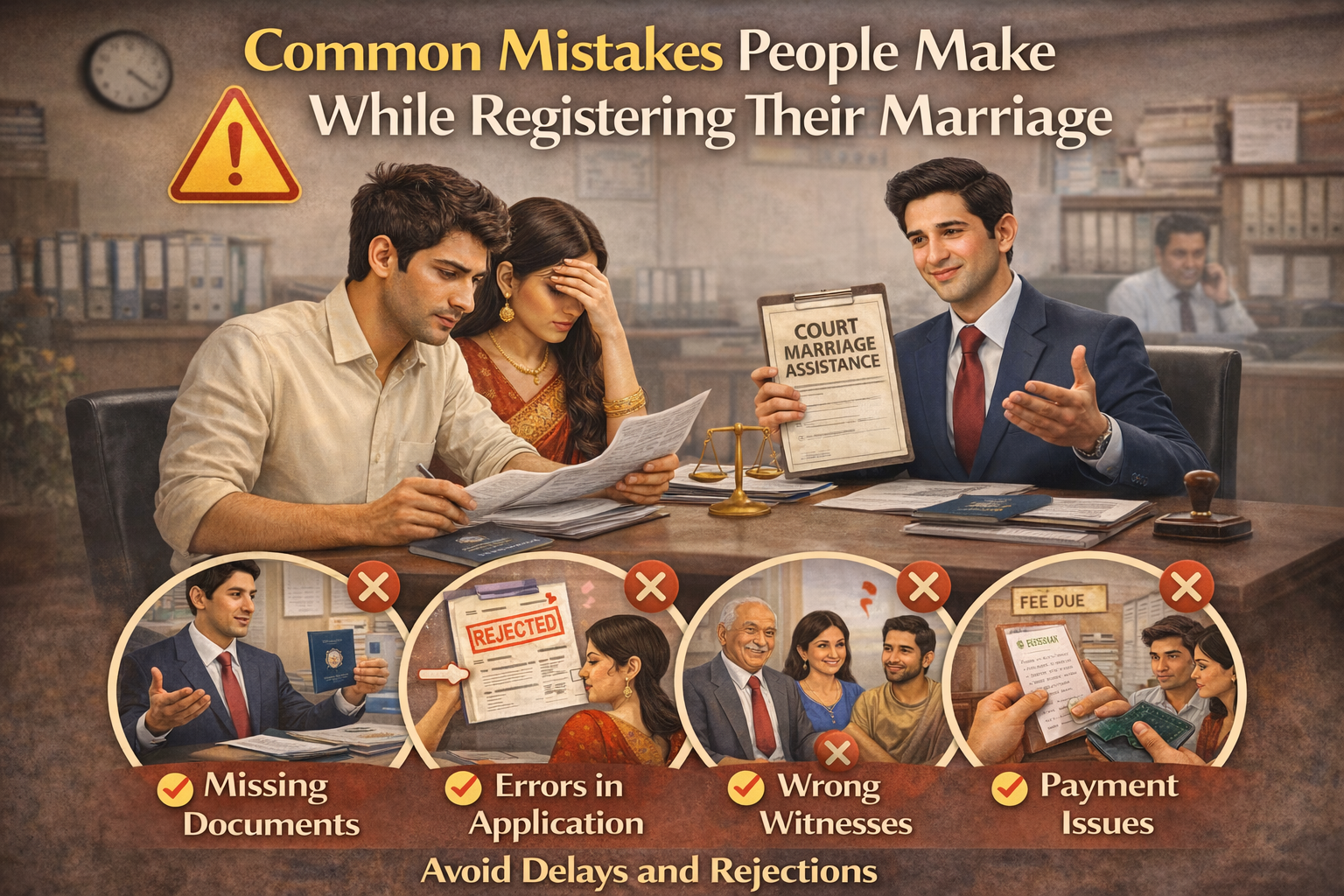 Common Mistakes People Make While Registering Their Marriage​