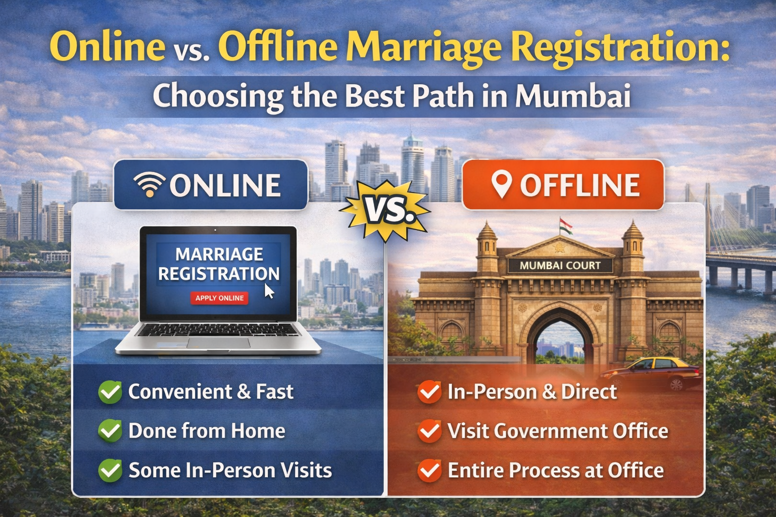 Online vs. Offline Marriage Registration Choosing the Best Path in Mumbai Pandya & Asscosiates​
